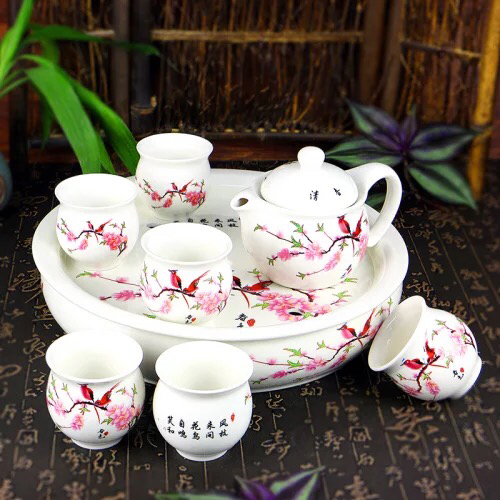 楽天市場】中国茶器セット 精選茶具十点 氷裂浮彫刻龍 : 中国貿易CTC