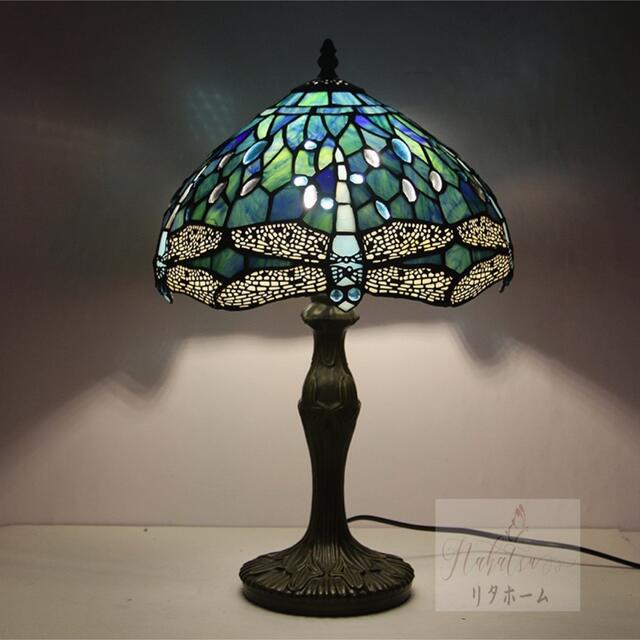 楽天市場】ティファニースタイル テーブルランプ ブルー ステンド