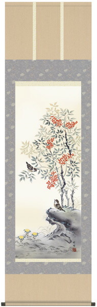 楽天市場】竹と雀は縁起物 掛け軸 竹に雀 高級桐箱付 : 美術工芸の檜屋