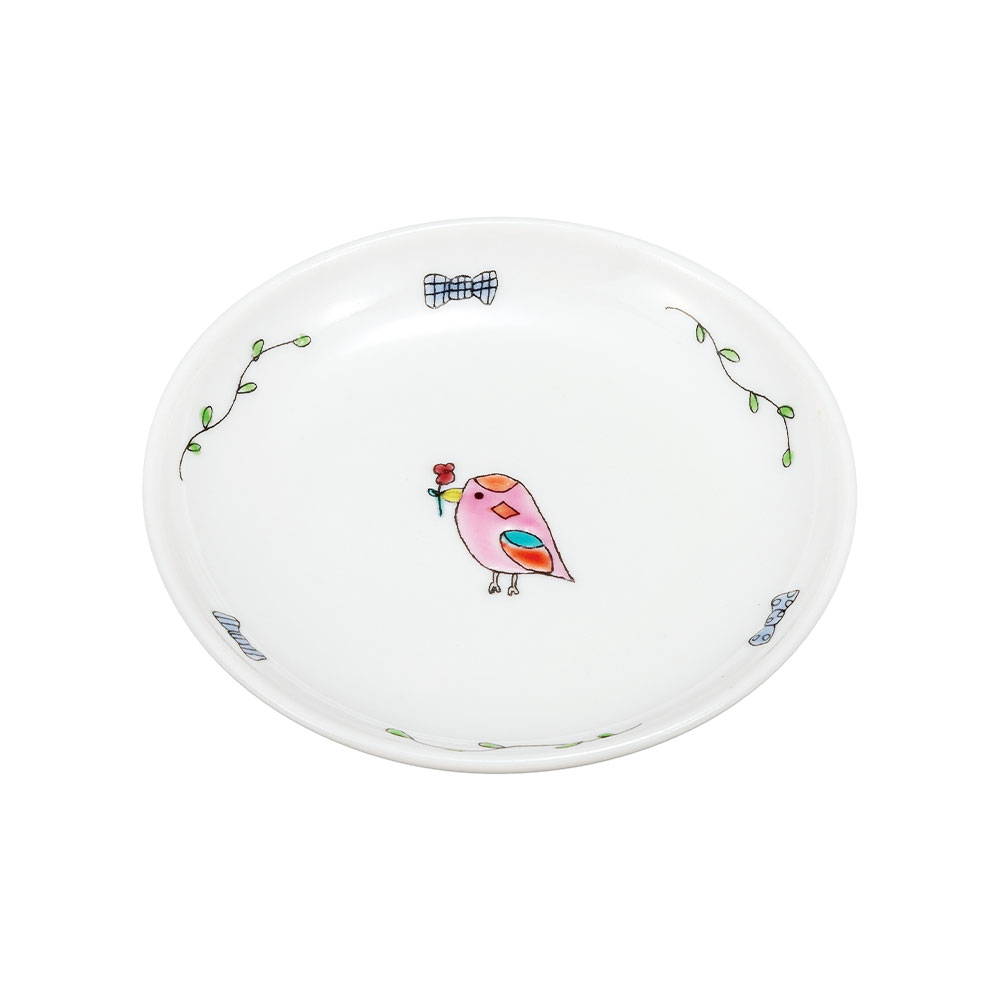 楽天市場】九谷焼 7寸リム皿 唐草インコ 【アキクサインコ】 / 山浦