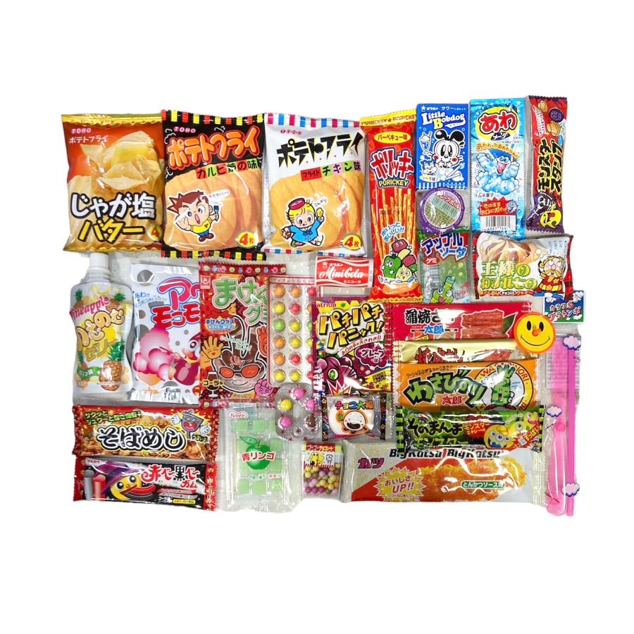 楽天市場】なつかしい 駄菓子 わくわくセット 【66点お菓子詰め合わせ