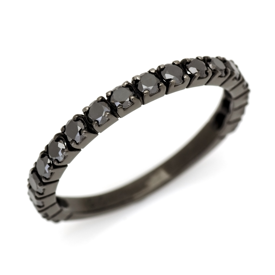 楽天市場】フルエタニティーリング ブラックダイヤモンド ゴールド K18