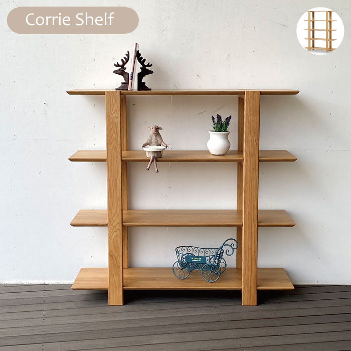 楽天市場】オープンシェルフ オーク無垢 クラシック家具 書棚 飾り棚