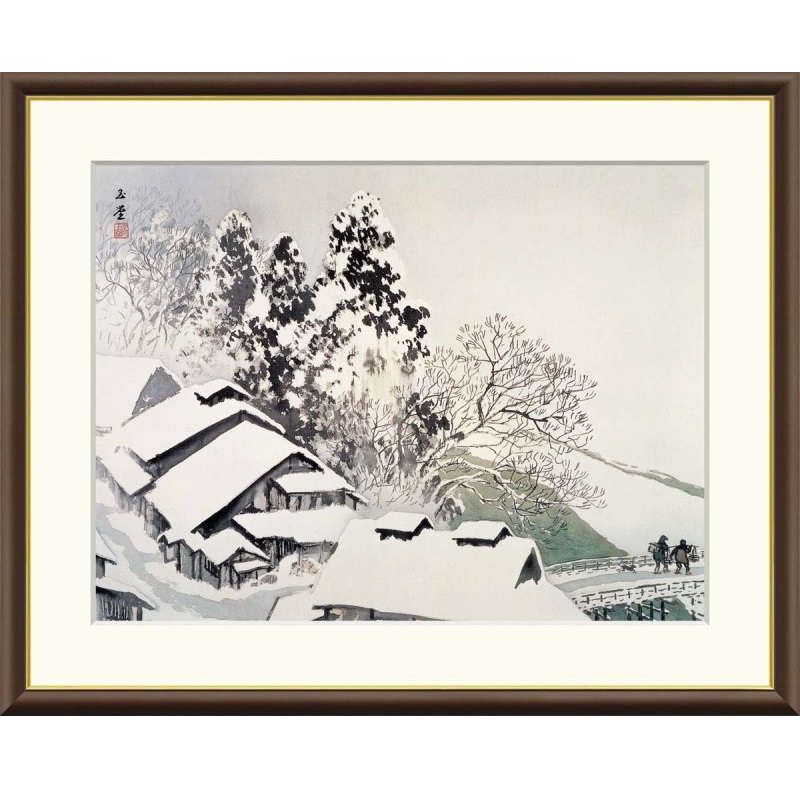 楽天市場】有名 画家 額入りアート 川合玉堂 「彩雨」 J2-013 F8:61cm