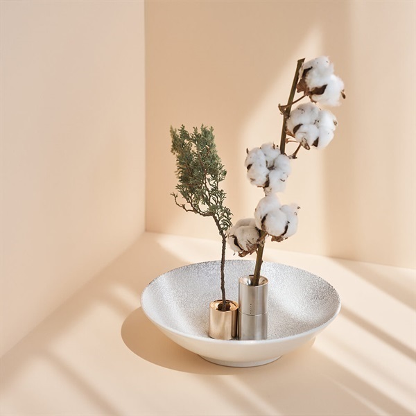 ベイコート倶楽部＞HANAKUBARI 一輪挿し＆TRAY80セット(シルバー