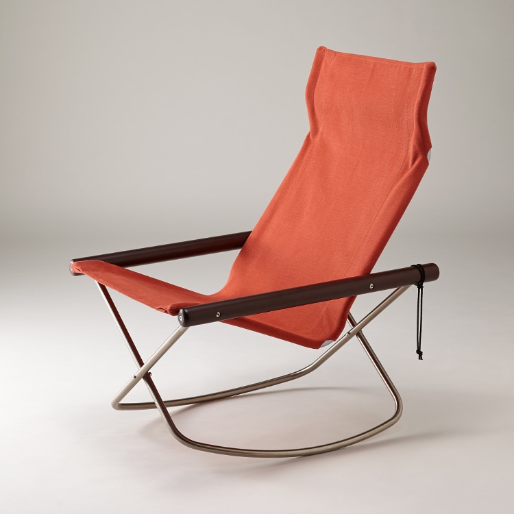 ニーチェア エックス ロッキング (木部ダークブラウン シートグレー