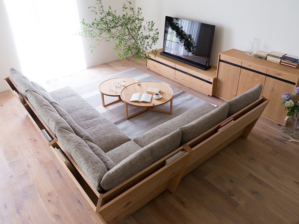 リベリアプラス ソファ (カラーウォールナット 幅140cm 張地ランク