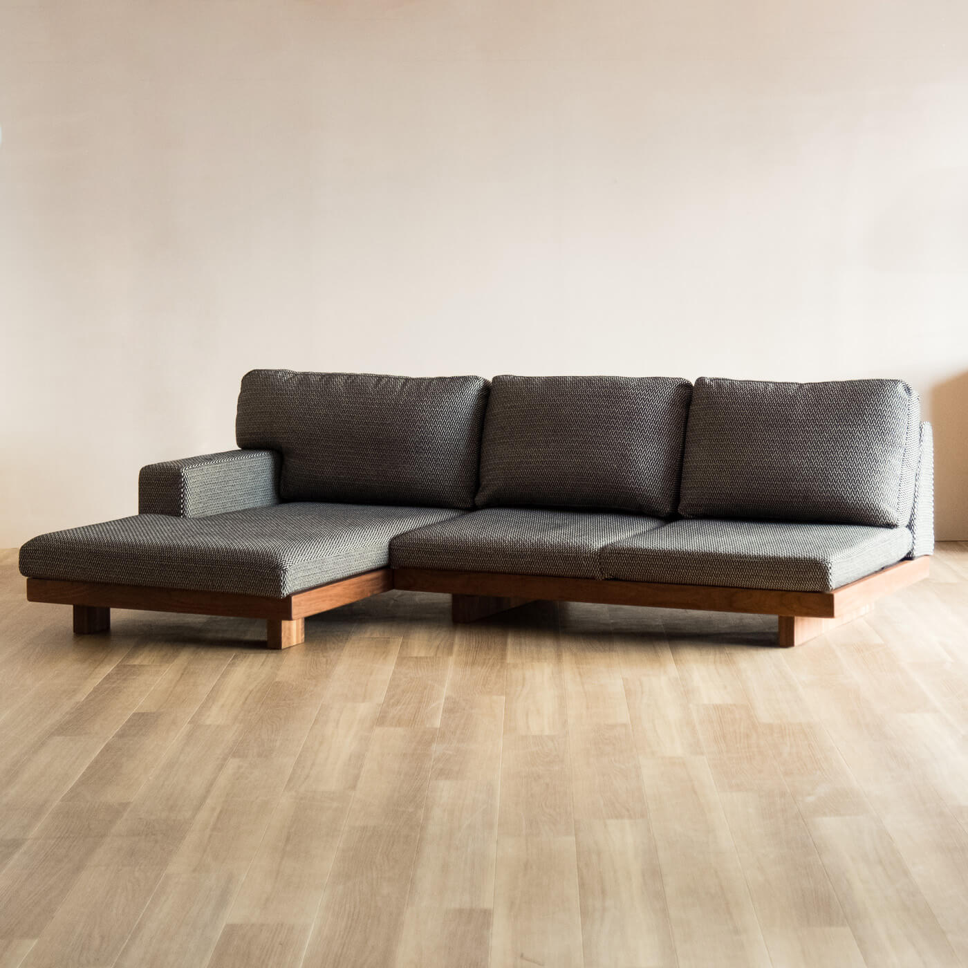 デニッシュ アームレスカウチソファ セット (フレーム樹種