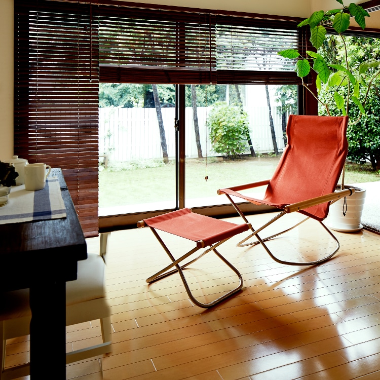 ニーチェア エックス オットマン (木部ダークブラウン シートレンガ