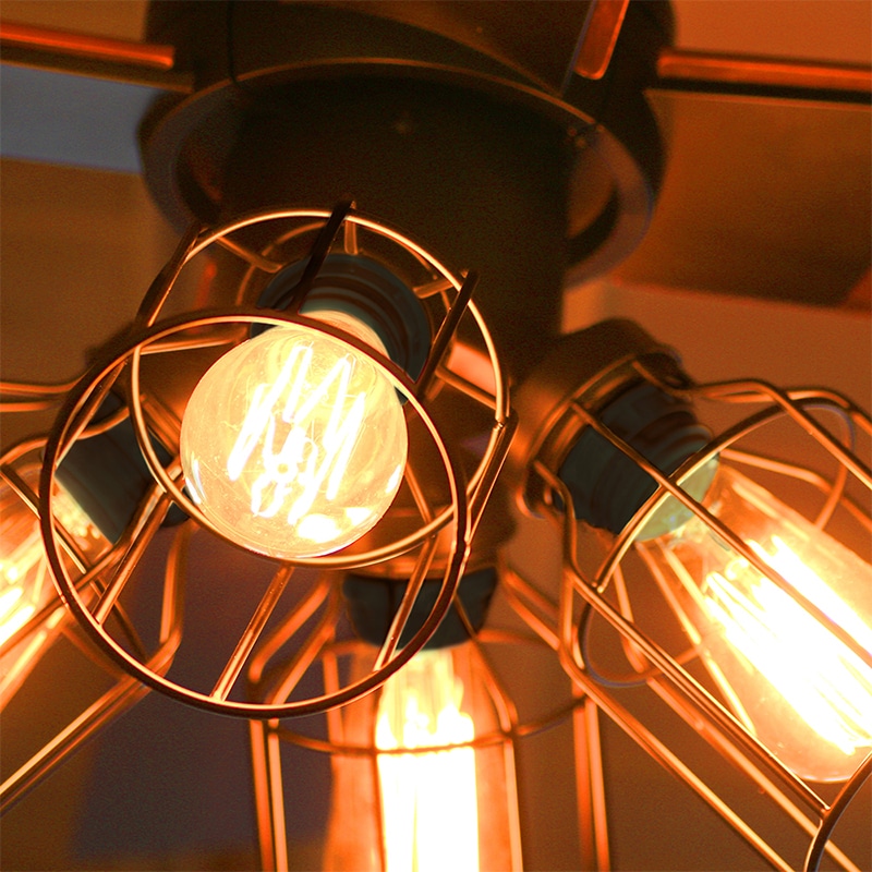 VINTAGE シーリングファン エジソン電球付(4灯) | リグナ通常品