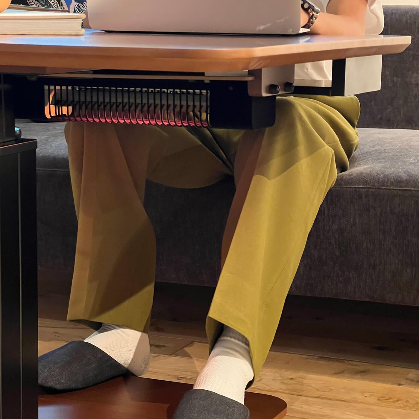 昇降式 ダイニングコタツテーブル ゼニス(布団レスタイプ) (樹種オーク