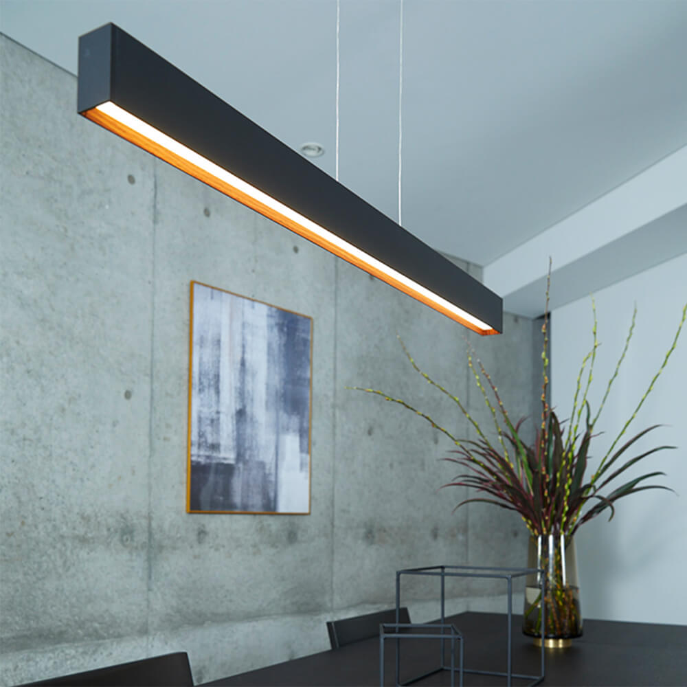 ブリッジ LED ペンダントランプ (幅120cm カラーホワイト+ライトウッド