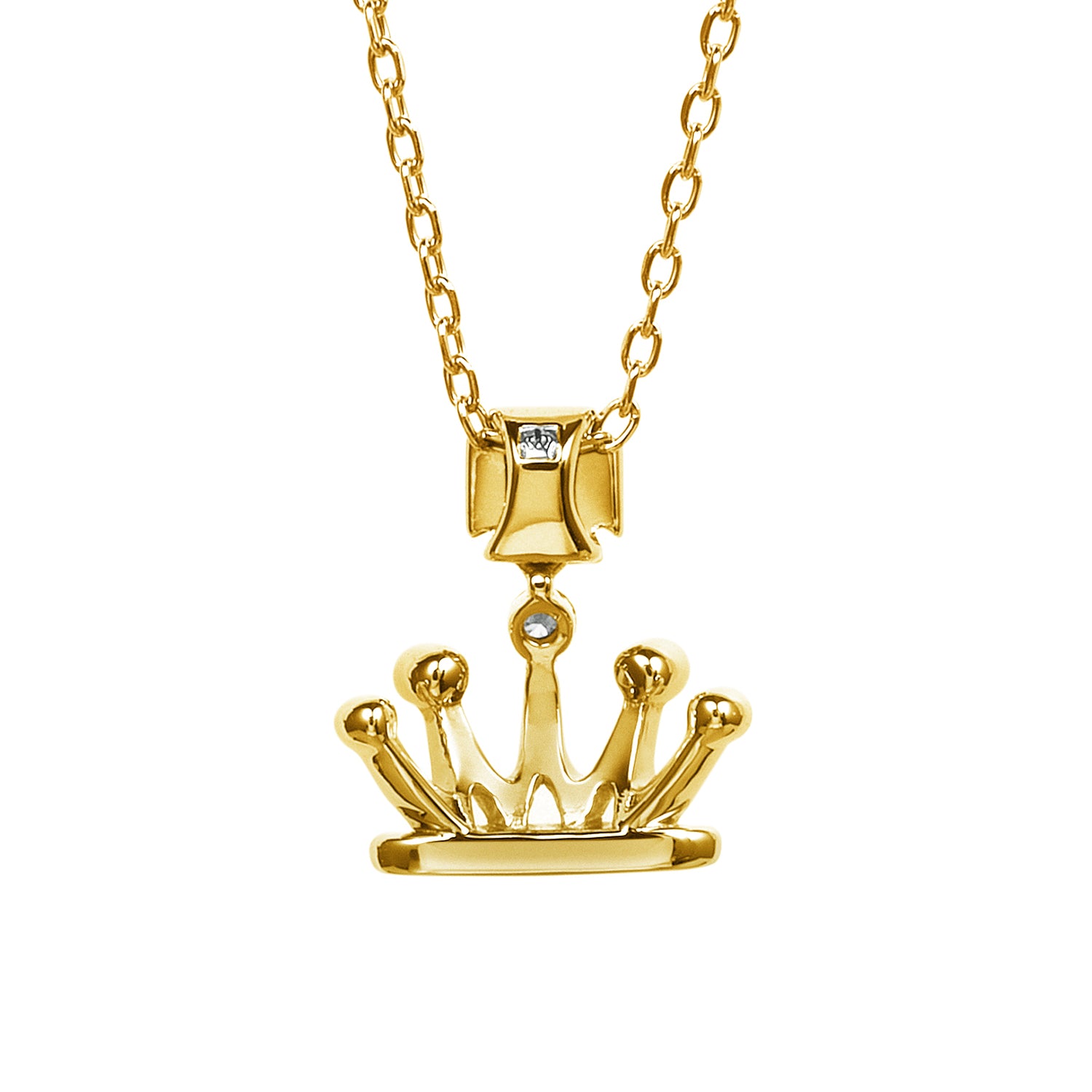 クラウン K18イエローゴールド ダイヤモンドペンダント JPF0321G