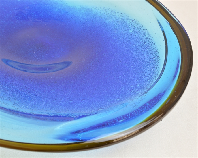 和雑貨 四季彩堂 オンラインショップ / 琉球ガラス 透群青皿