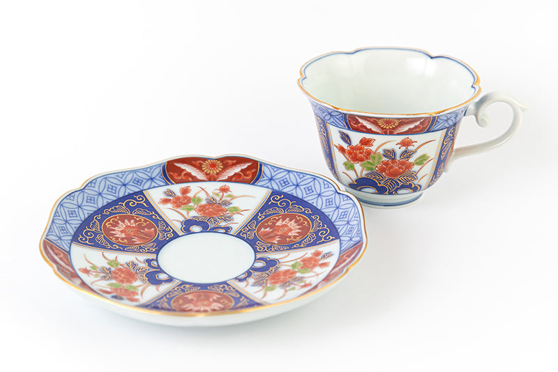 染錦古伊万里(赤)【紅茶碗皿】｜有田焼なら賞美堂本店オンラインショップ