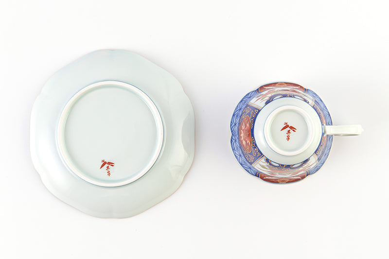 染錦古伊万里(赤)【紅茶碗皿】｜有田焼なら賞美堂本店オンラインショップ