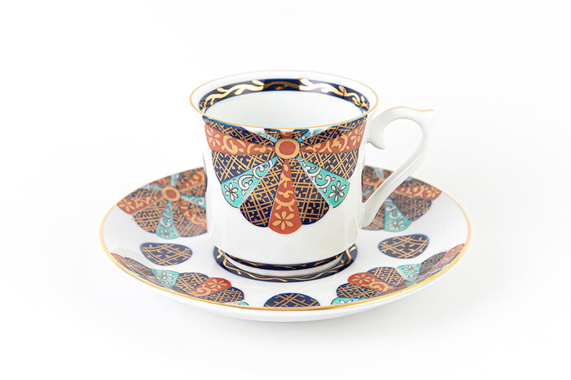 染錦金彩菊花紋【コーヒー碗皿】｜有田焼なら賞美堂本店オンラインショップ