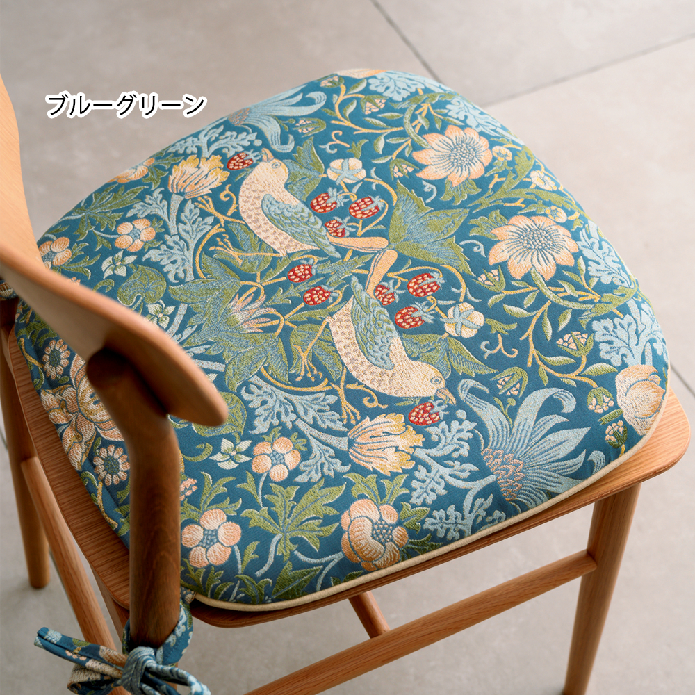 チェアクッション【いちご泥棒】｜Morris Design Studio（モリス