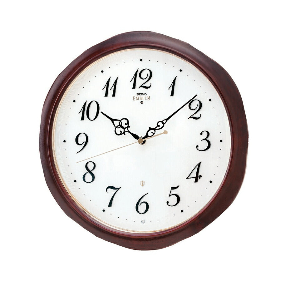 セイコー エムブレム 電波 掛け時計 HS521B クオーツ 電池式 クロック
