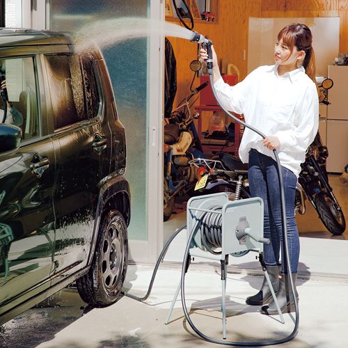 散水 タカギ ホースリール リフトメタルシリーズ リフトメタル30m