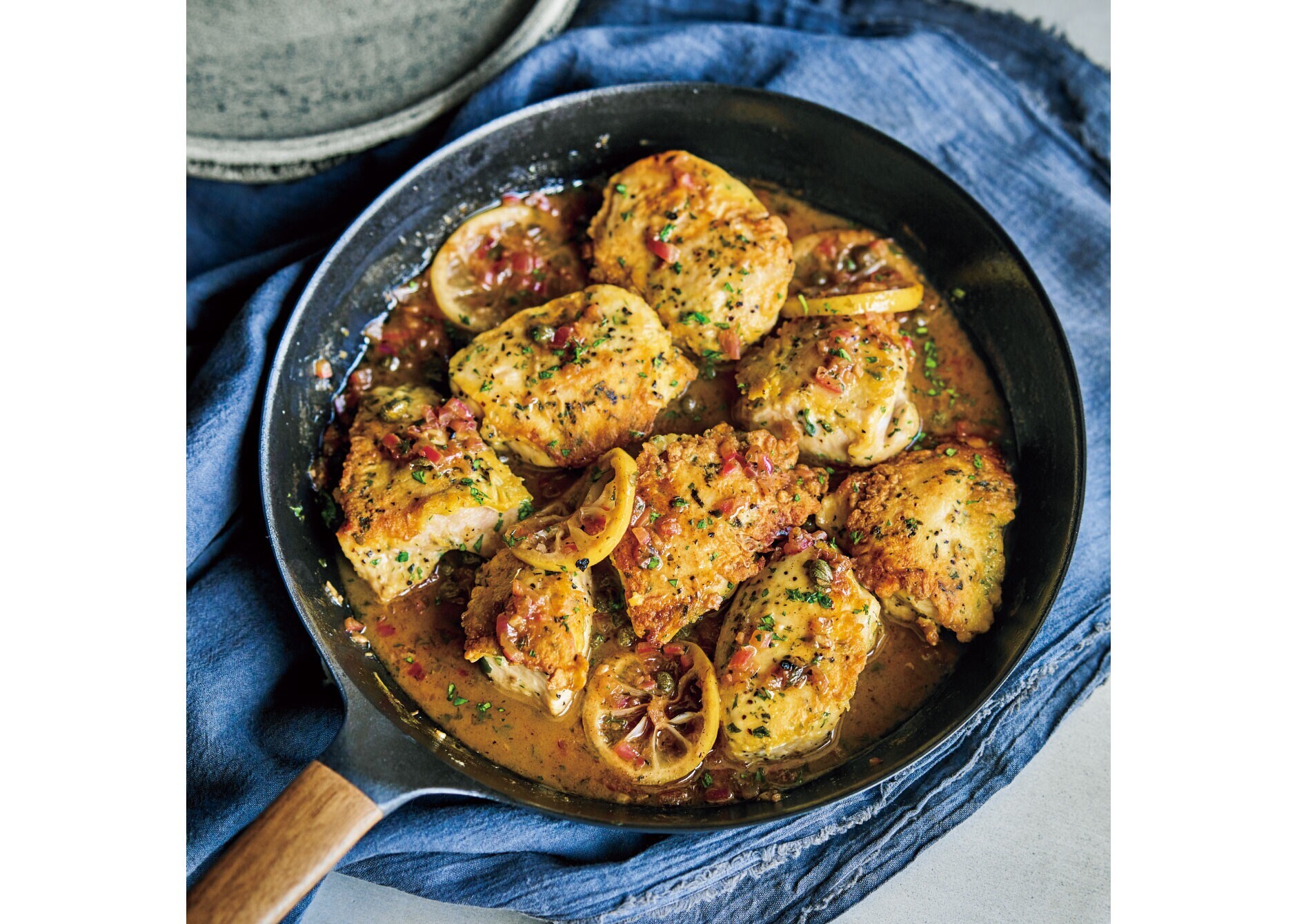 フライパン 28cm DEEP 【ガラスリッドセット】[オーク