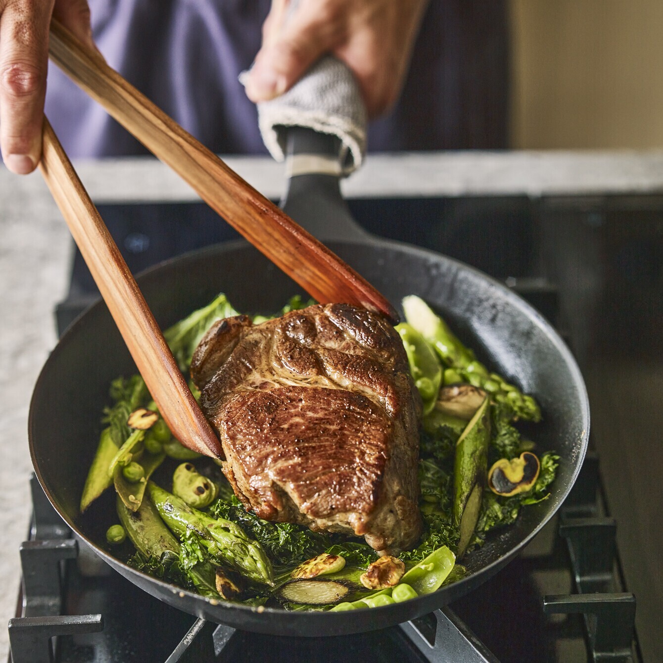 オーブンセーフスキレット 28cm DEEP 【ガラスリッドセット】[メタル