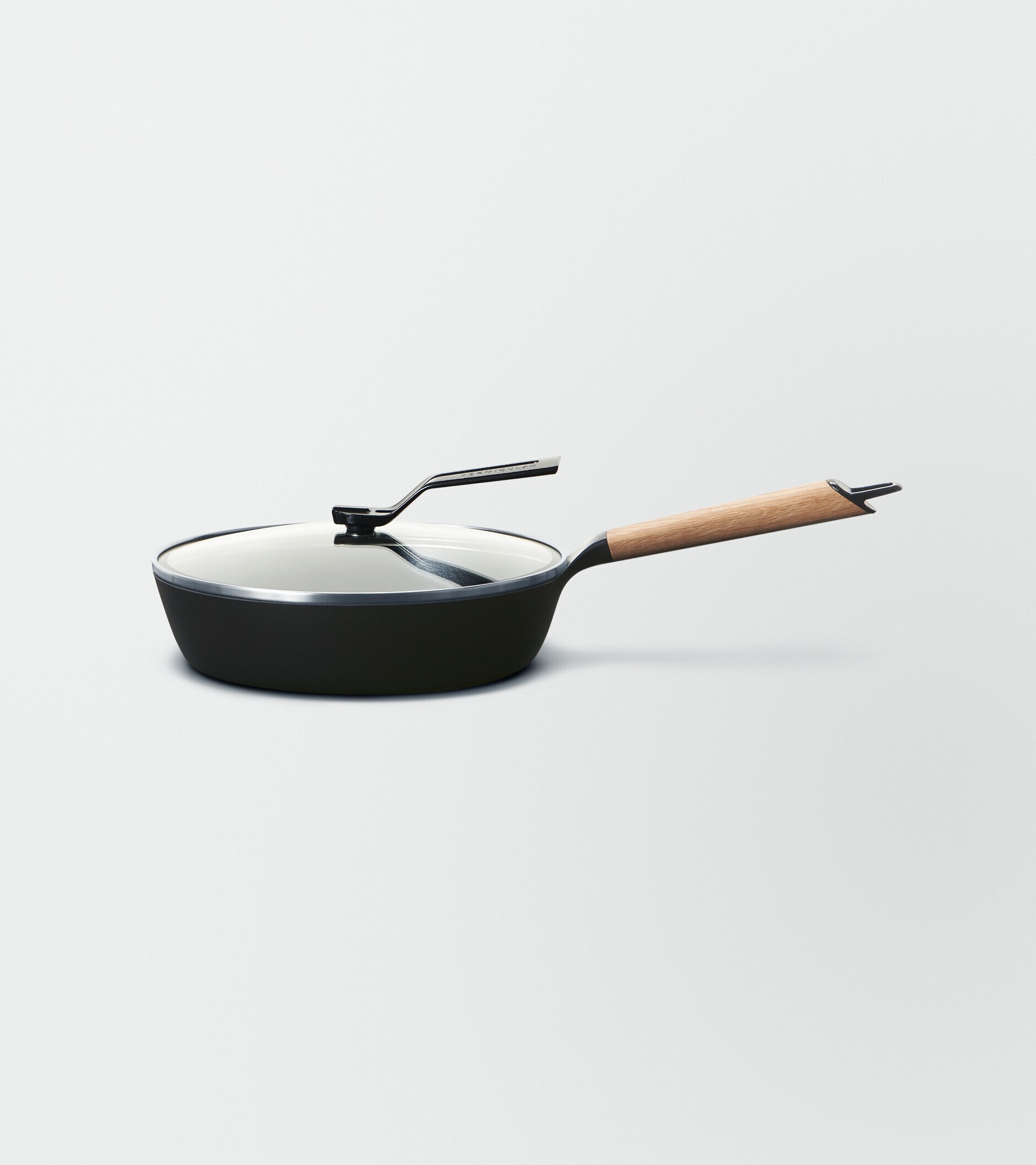 フライパン 24cm DEEP 【ガラスリッドセット】[オーク