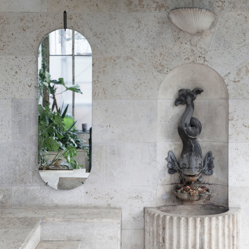 TALL WALL MIRROR ブラック W440×H1330mm - YAMAGIWA OnlineStore