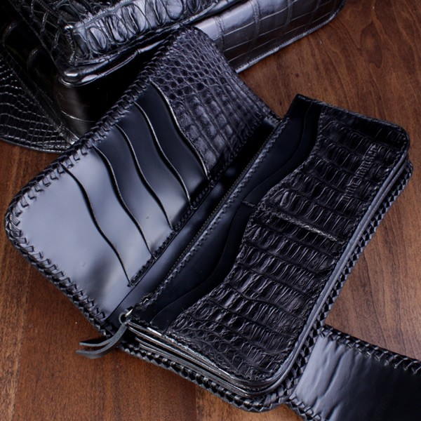 バイカーズウォレット クロコダイル 長財布 ヘビー級背面テイル INSIDE