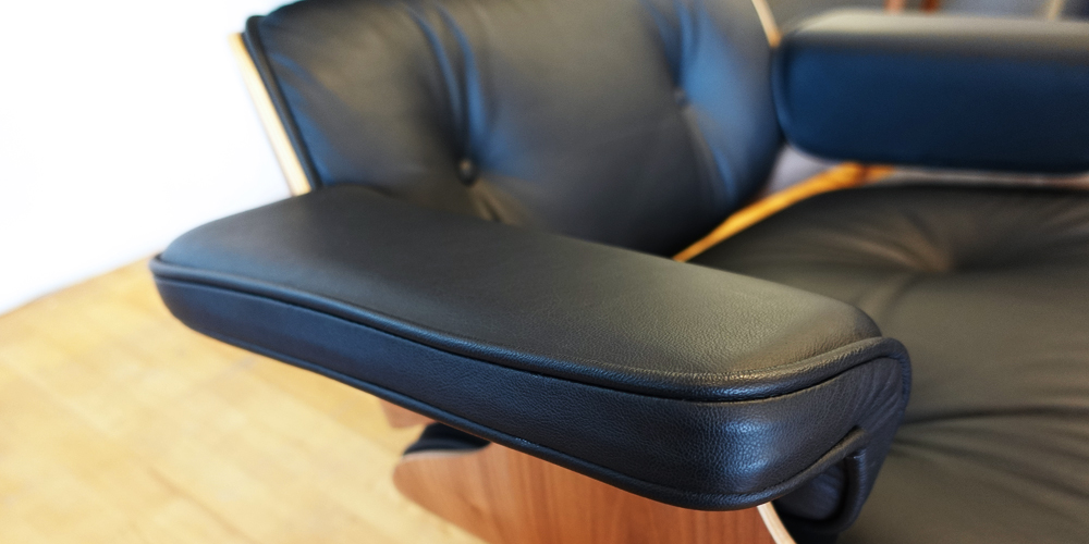 イームズ ラウンジチェア&オットマン 本革 木製 回転式 リビング リ