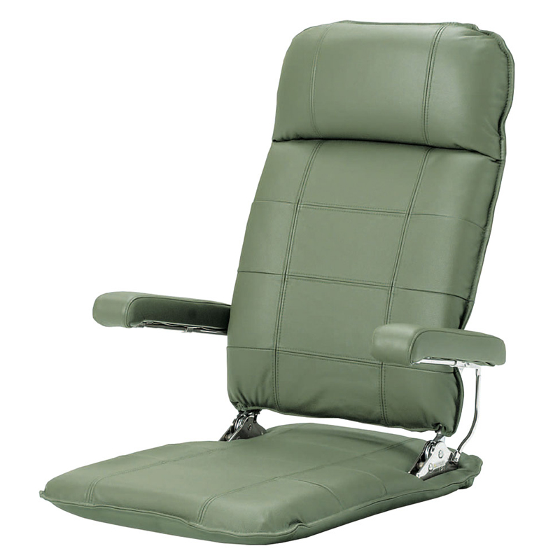 光製作所 本革座椅子 MF本革 肘はねあげ式 ギヤ式3段階背