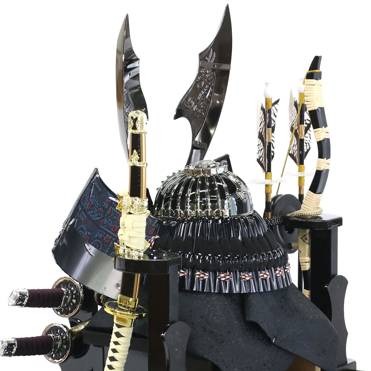 久月 五月人形 兜ケース飾り 10号 兜 取付ケース入 ガラスケース