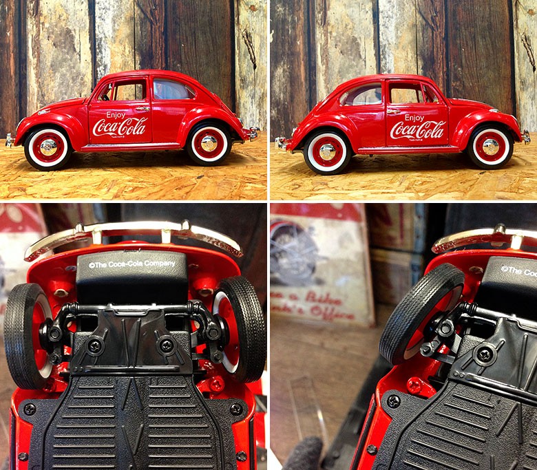 B3 コカコーラ ミニカー 1/18 VW ビートル // COKE アメリカン雑貨