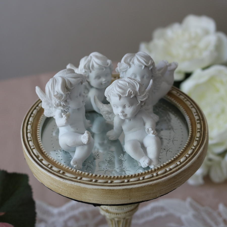 エンジェル 天使 置物 白 妖精 天使像 アンティーク 小物 オブジェ