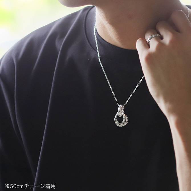 ハワイアンジュエリー ネックレス 3連リング メンズ レディース