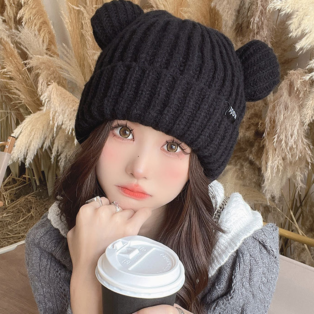 miniministore（ミニミニストア） くま耳ニット帽 レディース帽子 韓国