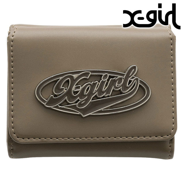 X-girl（エックスガール） オーバルロゴ バックル ミニウォレット