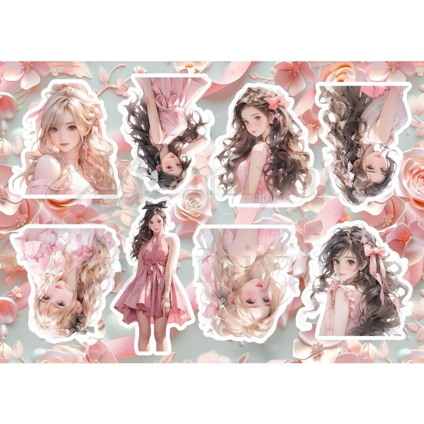 デザインペーパー a4 コラージュシート 女の子 コラージュ素材