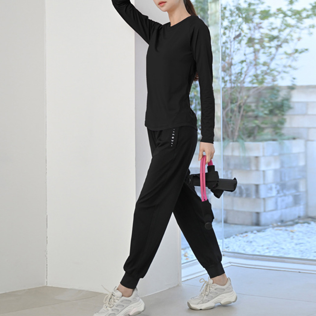 HYS SHOP ヨガ ウェア レディース 長袖 トップス ジョガー パンツ 2点