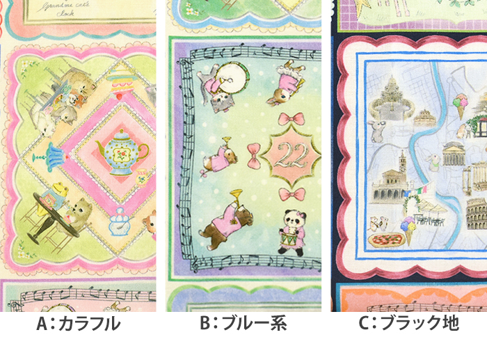 22fabric ハンカチコレクター 60ローンビンテージフィール ローン 猫柄