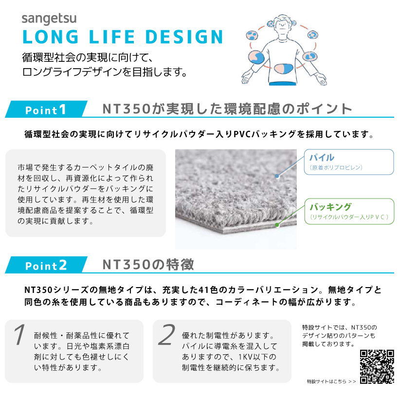 サンゲツ（SANGETSU） 【最大☆10%オフクーポン】 タイルカーペット NT