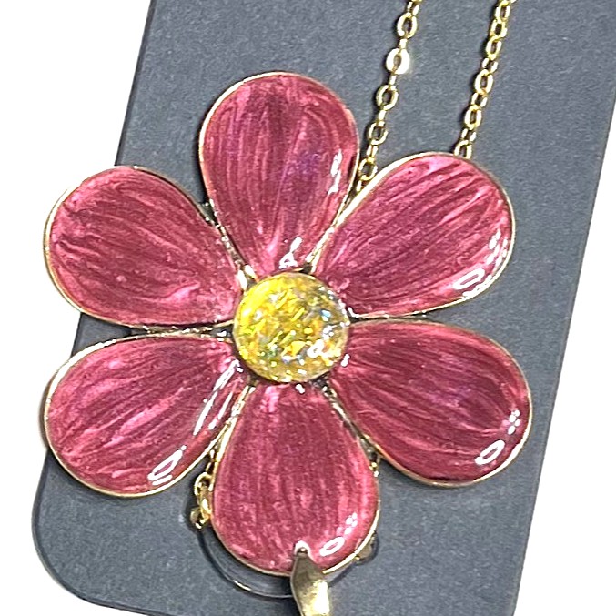 大きなお花のネックレス レジンネックレス 6カラー 大型ペンダント