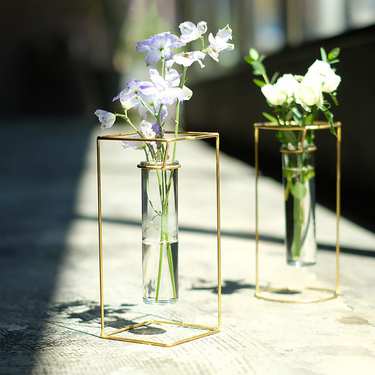 PIKE ピケ スタンドブラスベース フラワーベース 花瓶 一輪挿し ガラス