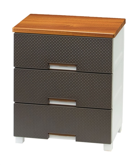 ニッセン（nissen） タンス 日本製 メッシュ柄 ロック 機能付き樹脂