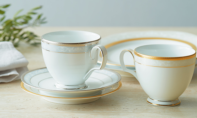 ノリタケ □特別価格□ ハンプシャープラチナ 20pcセット 4人用 ( 食器