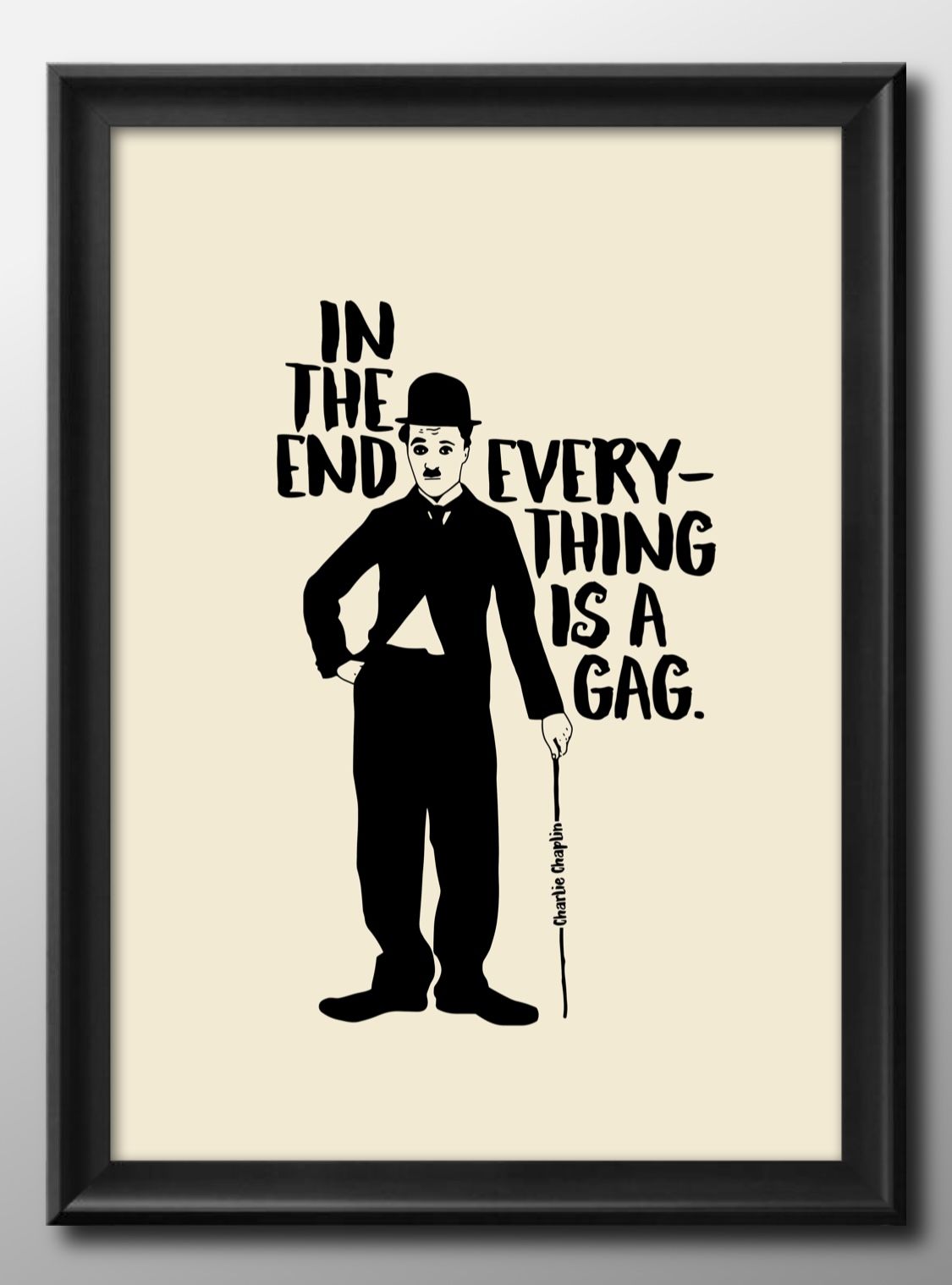チャーリー チャップリン A3 サイズ ポスター アート 北欧 額 フレーム