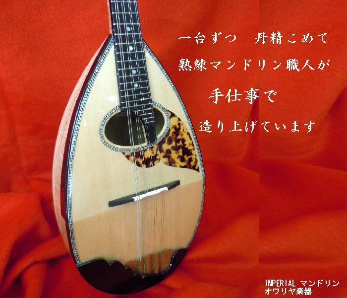 マンドリン□IMPERIAL4004 渦巻きヘッド・手彫リブ胴・天然貝細工(粒状