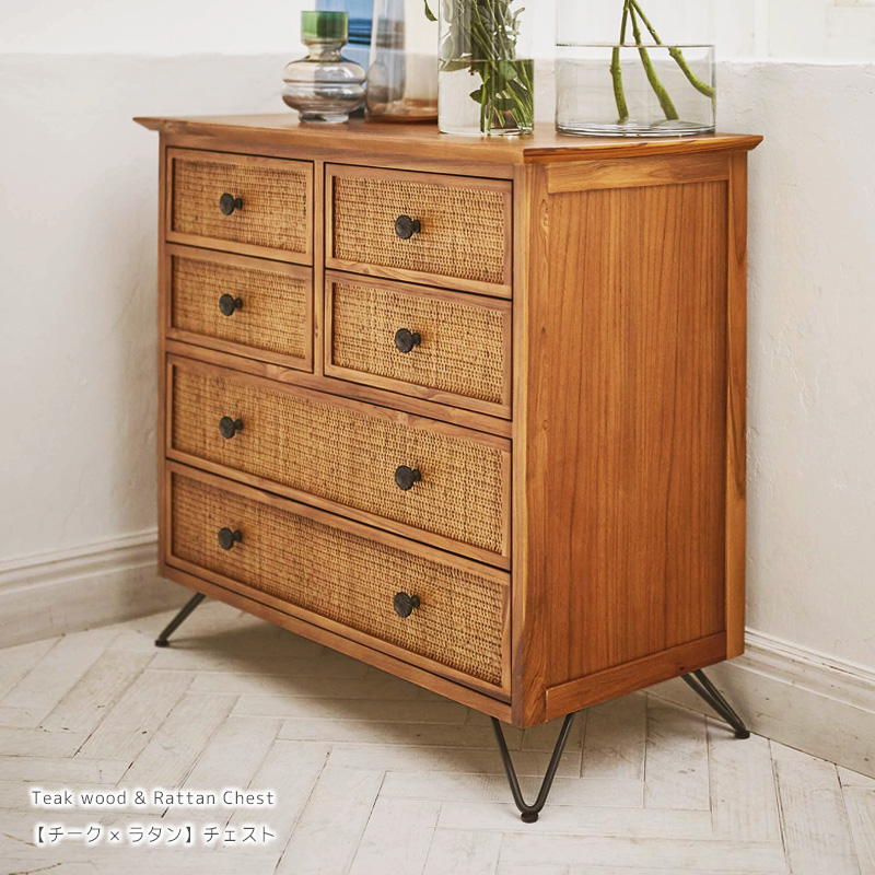 良品】ヴィンテージ ラタン サイドボード チェスト 籘 vintage 良品