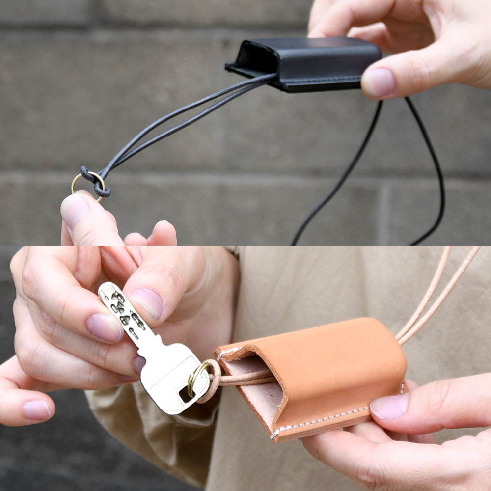 キーケース キークロシェット 首掛け ネックレス 日本製 colm 本革