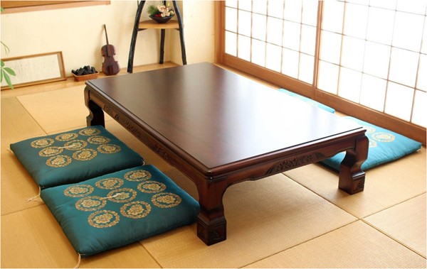 座卓 座敷机 120×80 シタン ケヤキ UV塗装 和室 テーブル : あたらしや